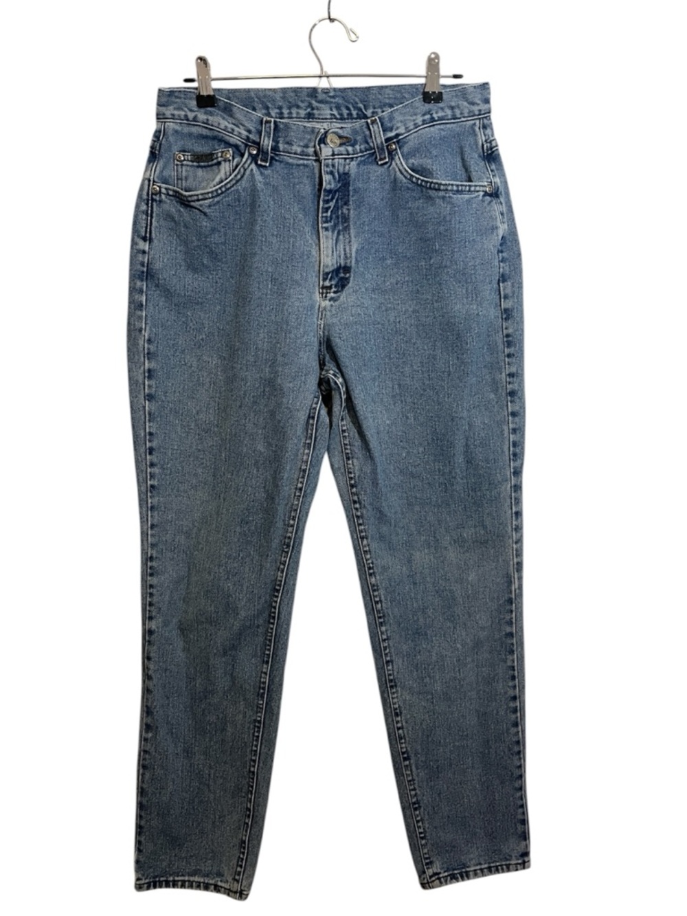 Vintage 90s Lee Riveted Jeans 33x32 Light Wash USA Made Straight Leg